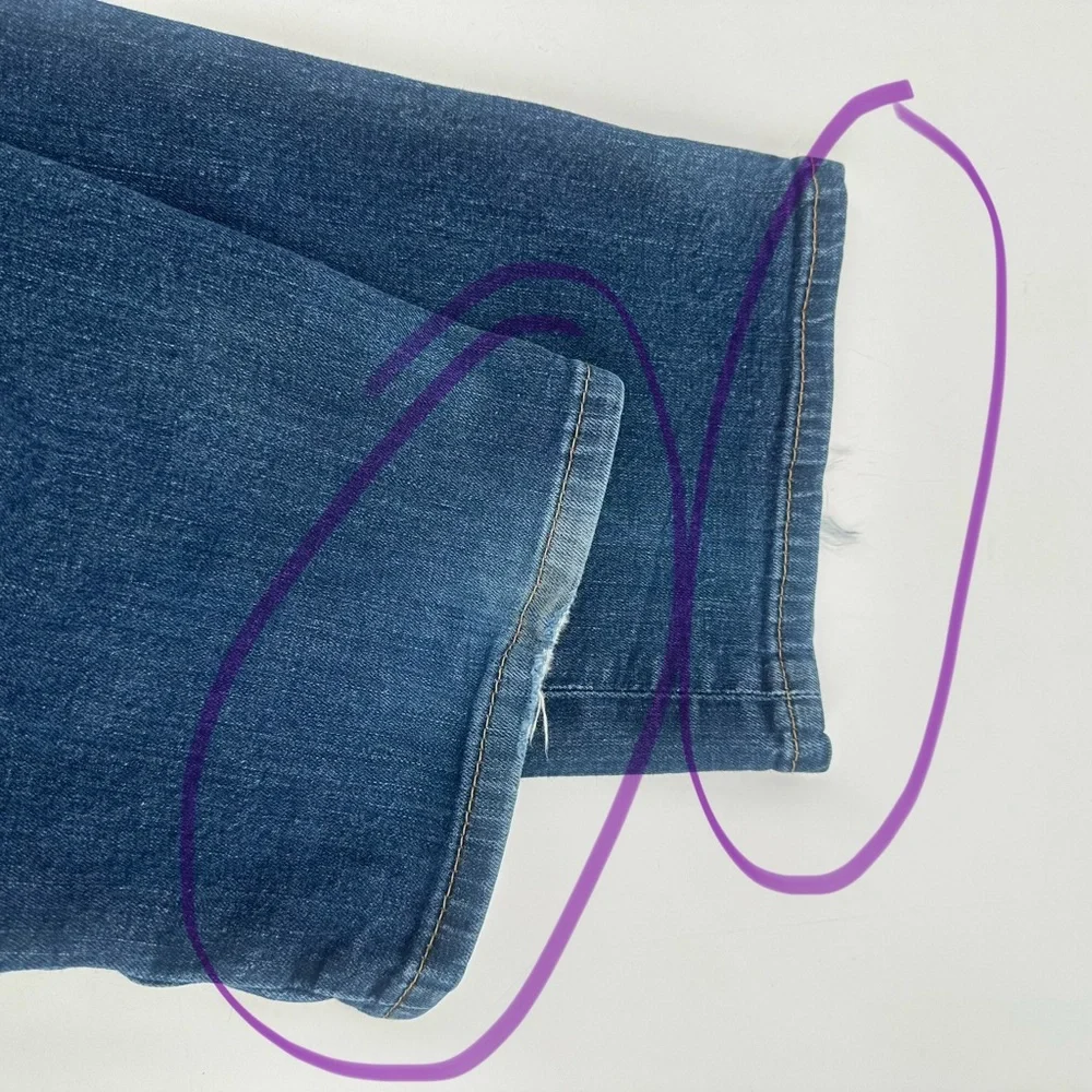 Levi's Jeans Mens 38x32 Blue 514 Straight Leg Stretch Dark Wash Denim-read